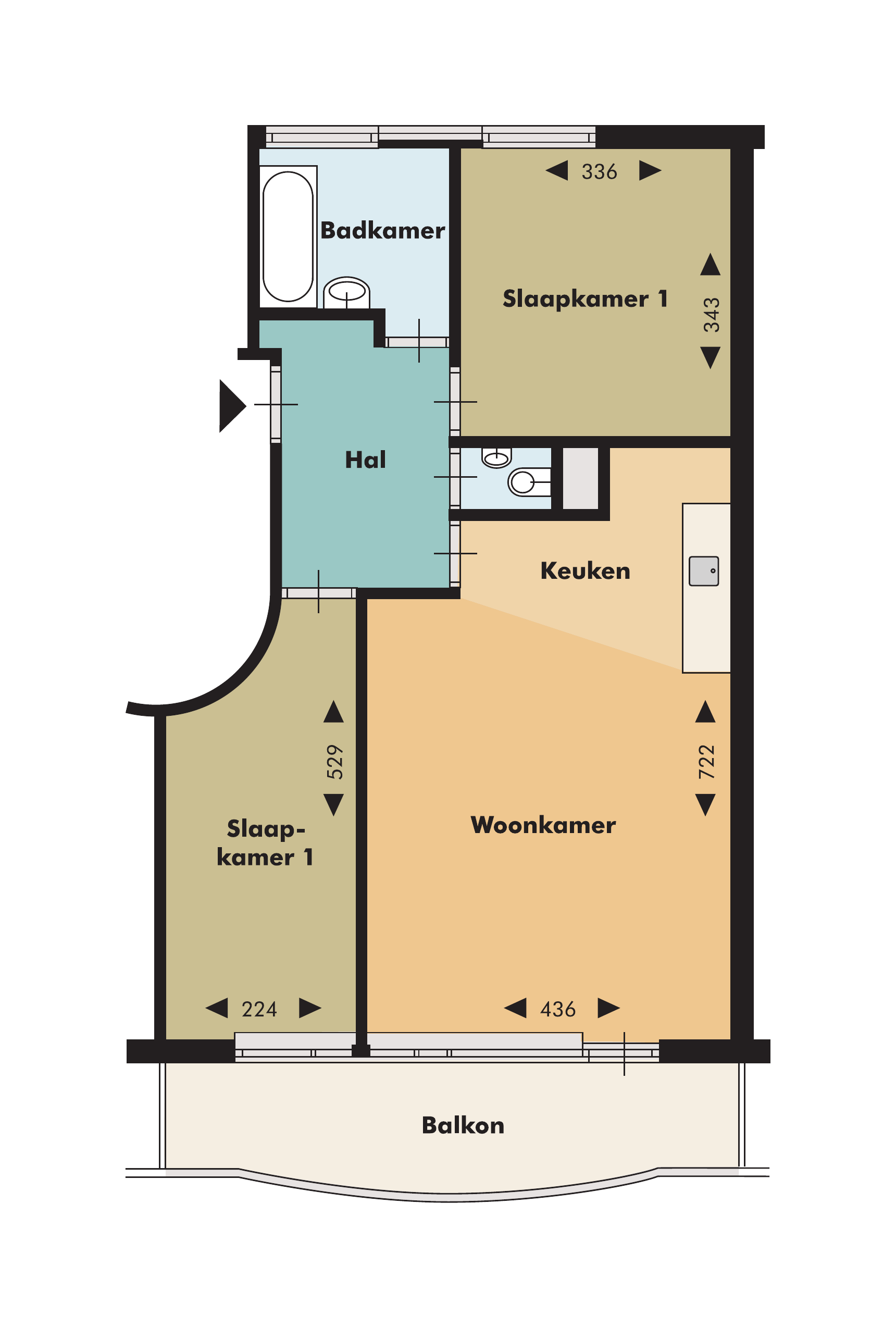 Appartement Admiraal de Ruyterweg 135 in Rotterdam