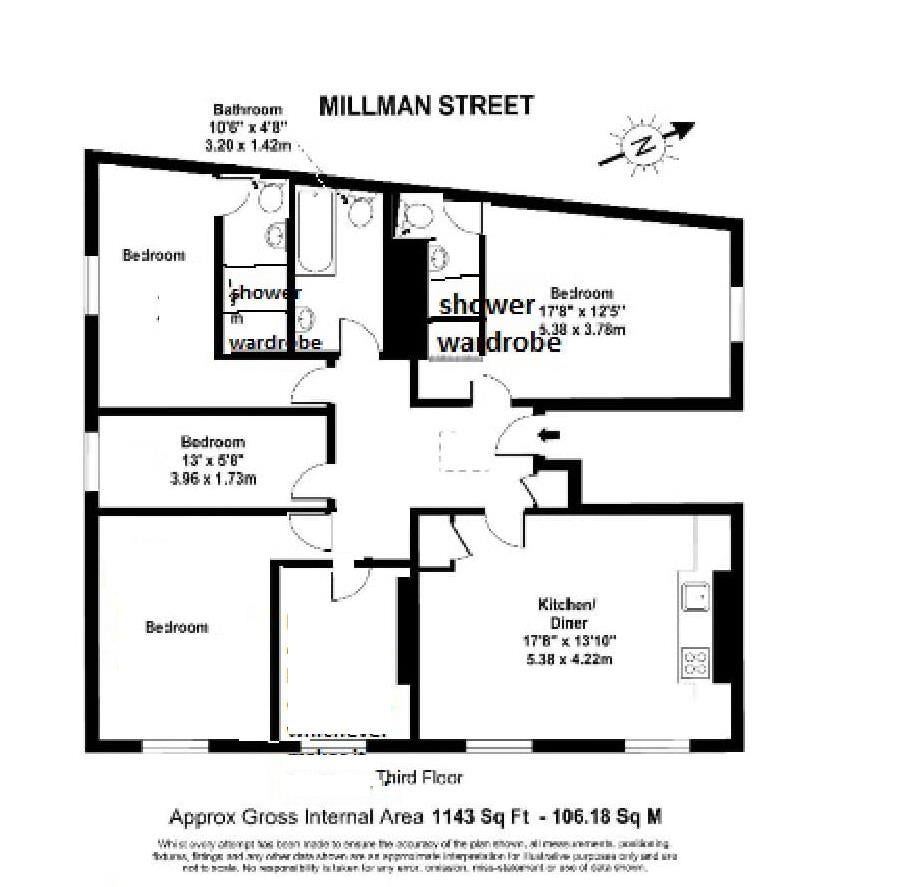 Flat Millman Street in Greater London