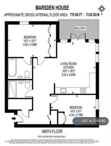Flat Pegler Square in Greater London