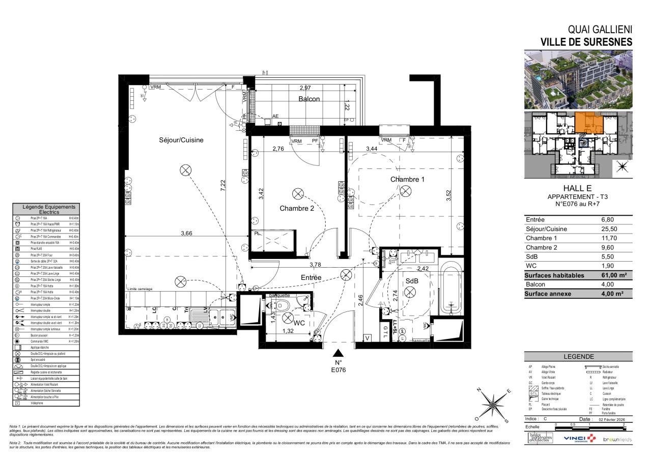 Flat Rue Salomon de Rothschild in Suresnes