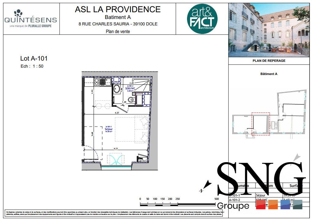 Appartement Rue Charles Sauria à Dole
