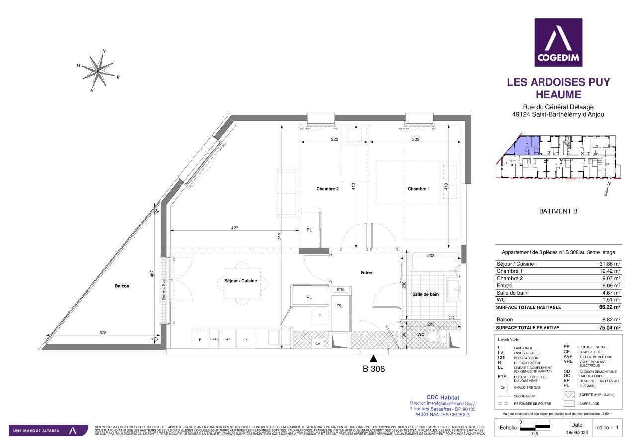 Appartement Rue du Général de Laage à Saint-Barthélemy-d'Anjou