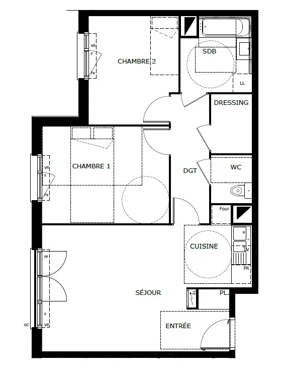 Flat Rue de la Fosse aux Anglais in Dammarie-les-Lys