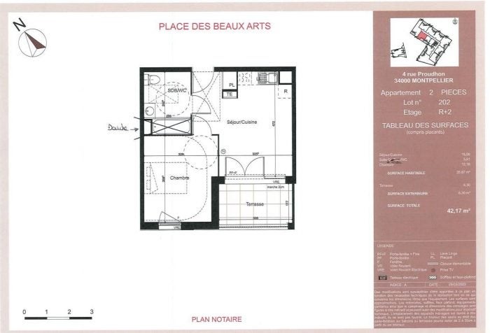 Flat Rue Proudhon in Montpellier