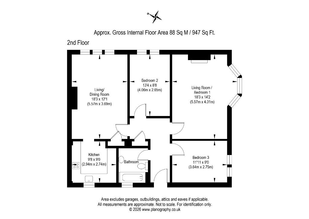 Flat Learmonth Crescent in City of Edinburgh