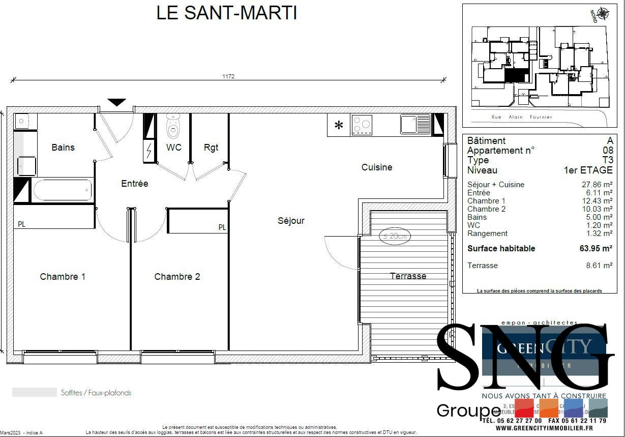 Appartement Rue Alain Fournier à Toulouse