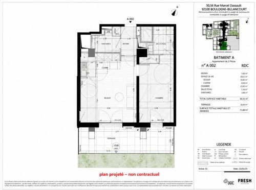 Flat Rue Marcel Dassault in Boulogne-Billancourt