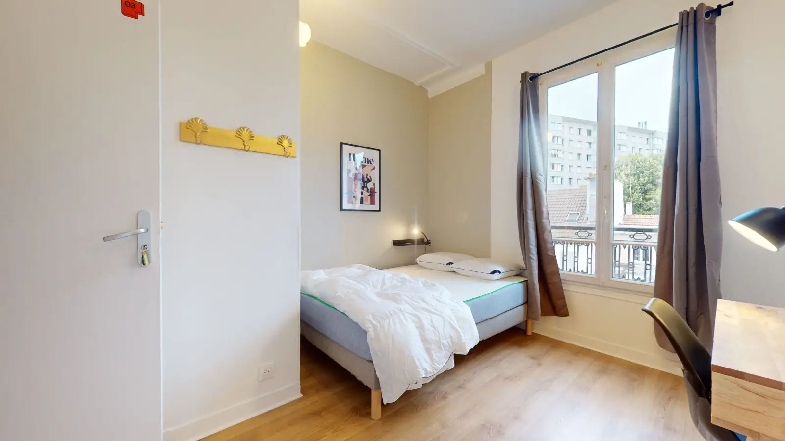 Chambre Avenue Jean Jaurès à Paris