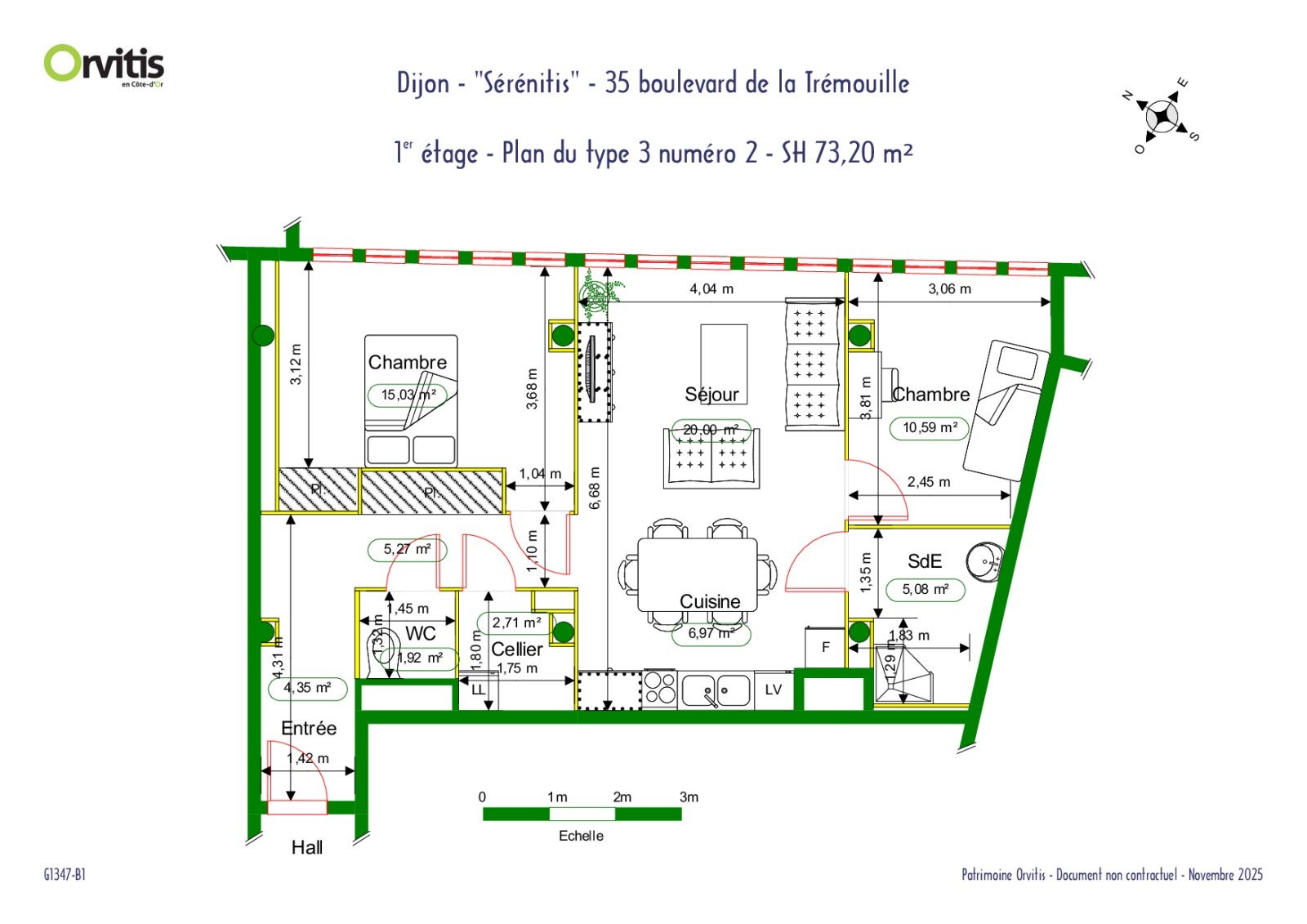 Flat Boulevard de la Trémouille in Dijon