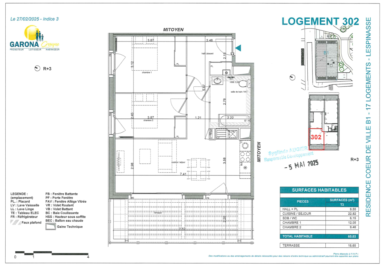 Appartement Impasse du Boulodrome à Lespinasse