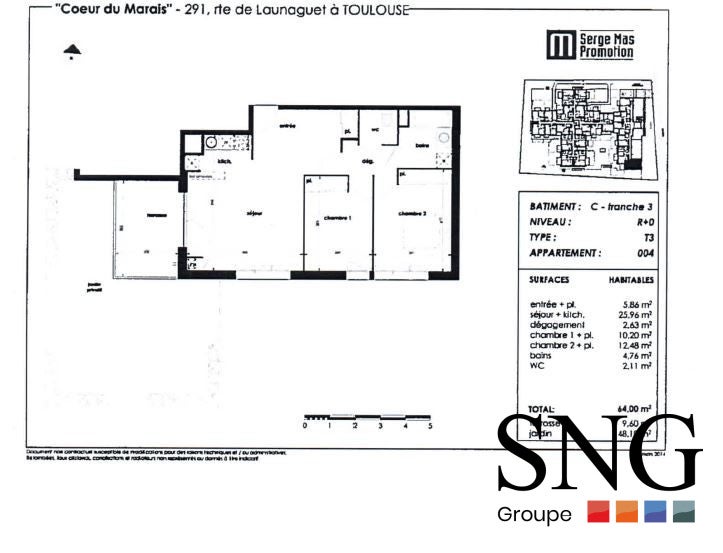 Flat Route de Launaguet in Toulouse