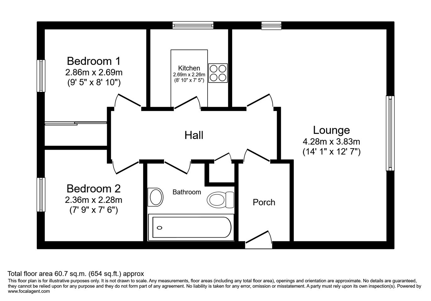 Flat Milton Walk in Dewsbury