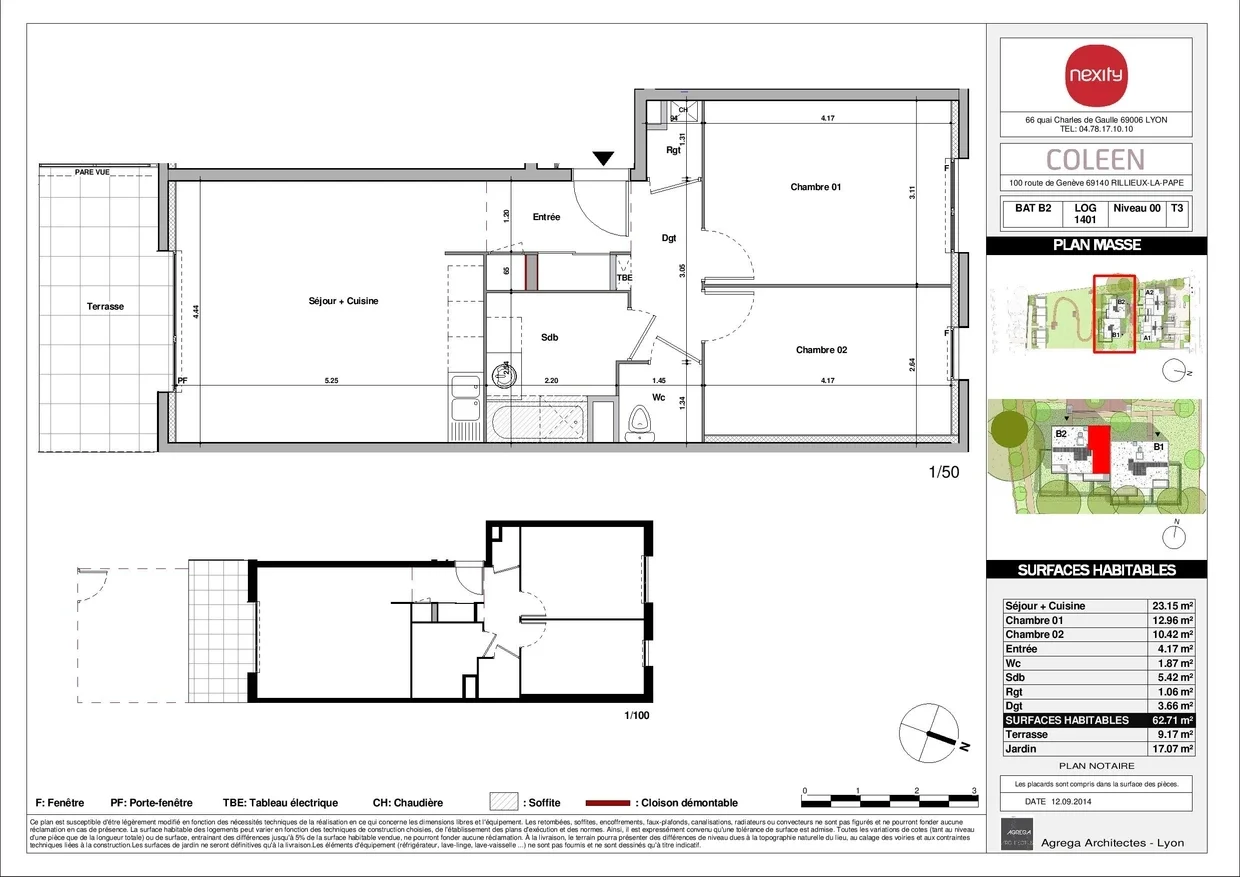 Appartement Route de Genève à Rillieux-la-Pape