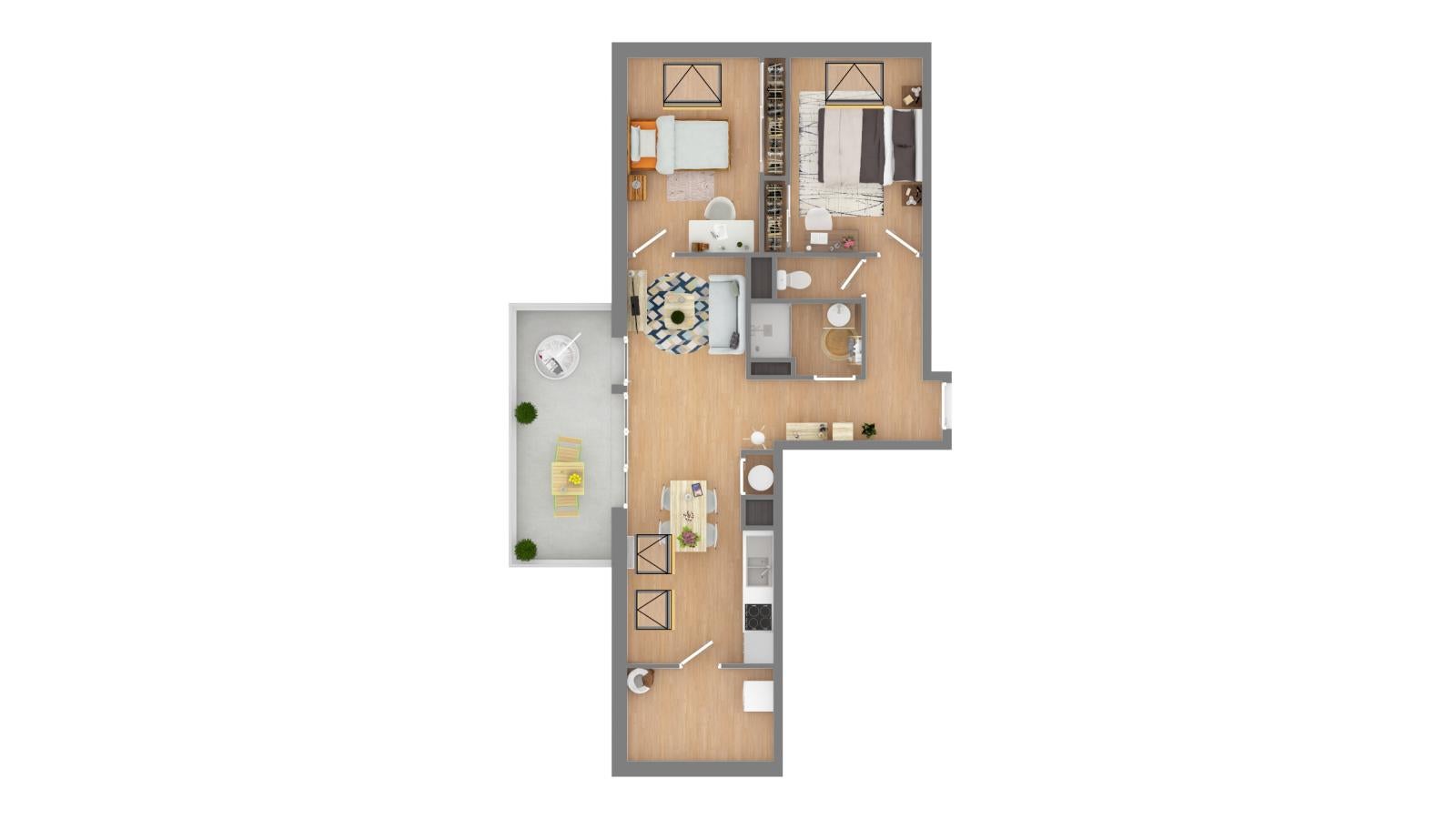 Flat Rue de Devine in Gratentour
