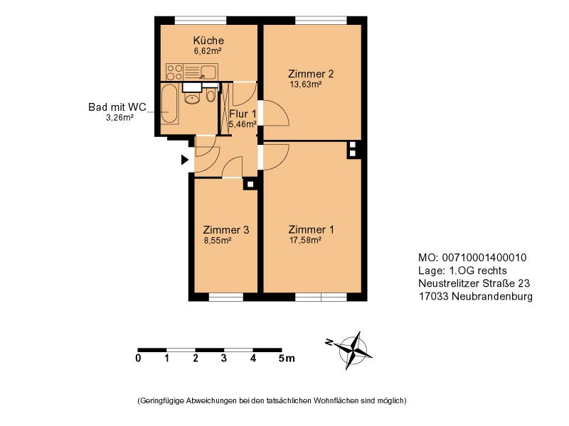 Wohnung Neustrelitzer Straße in Neubrandenburg