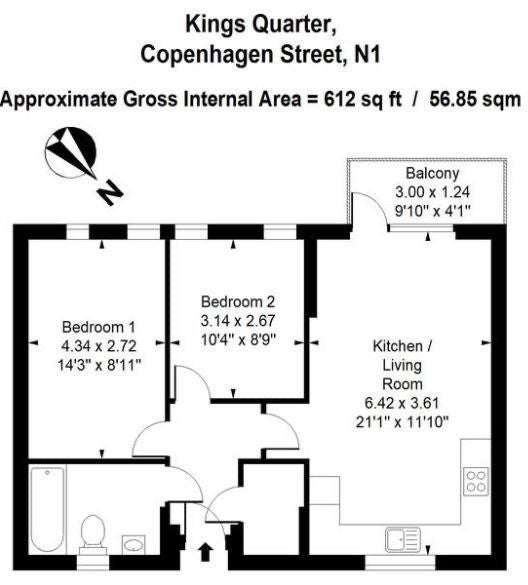 Room Copenhagen Street in Greater London