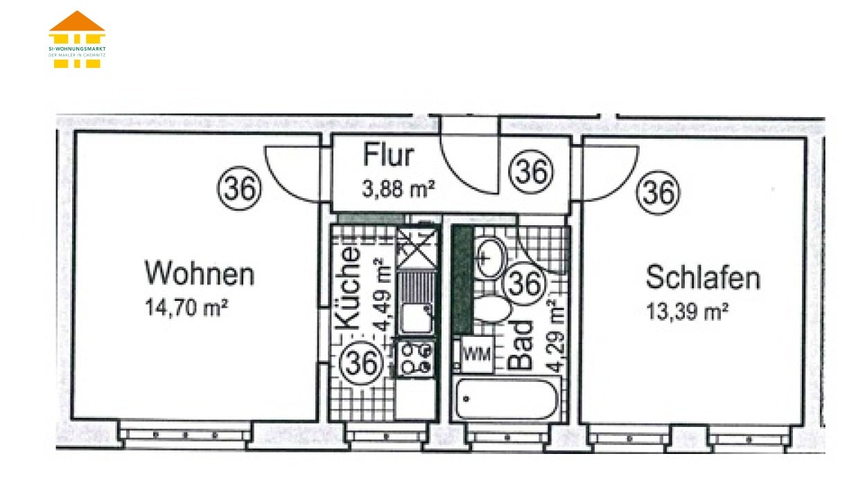 Wohnung Lutherstraße in Chemnitz