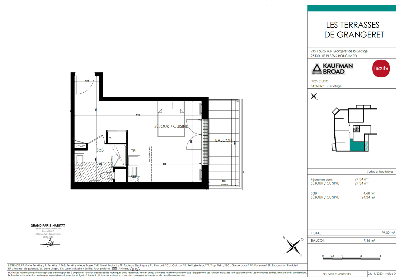 Appartement Rue Grangeret de la Grange à Le Plessis-Bouchard