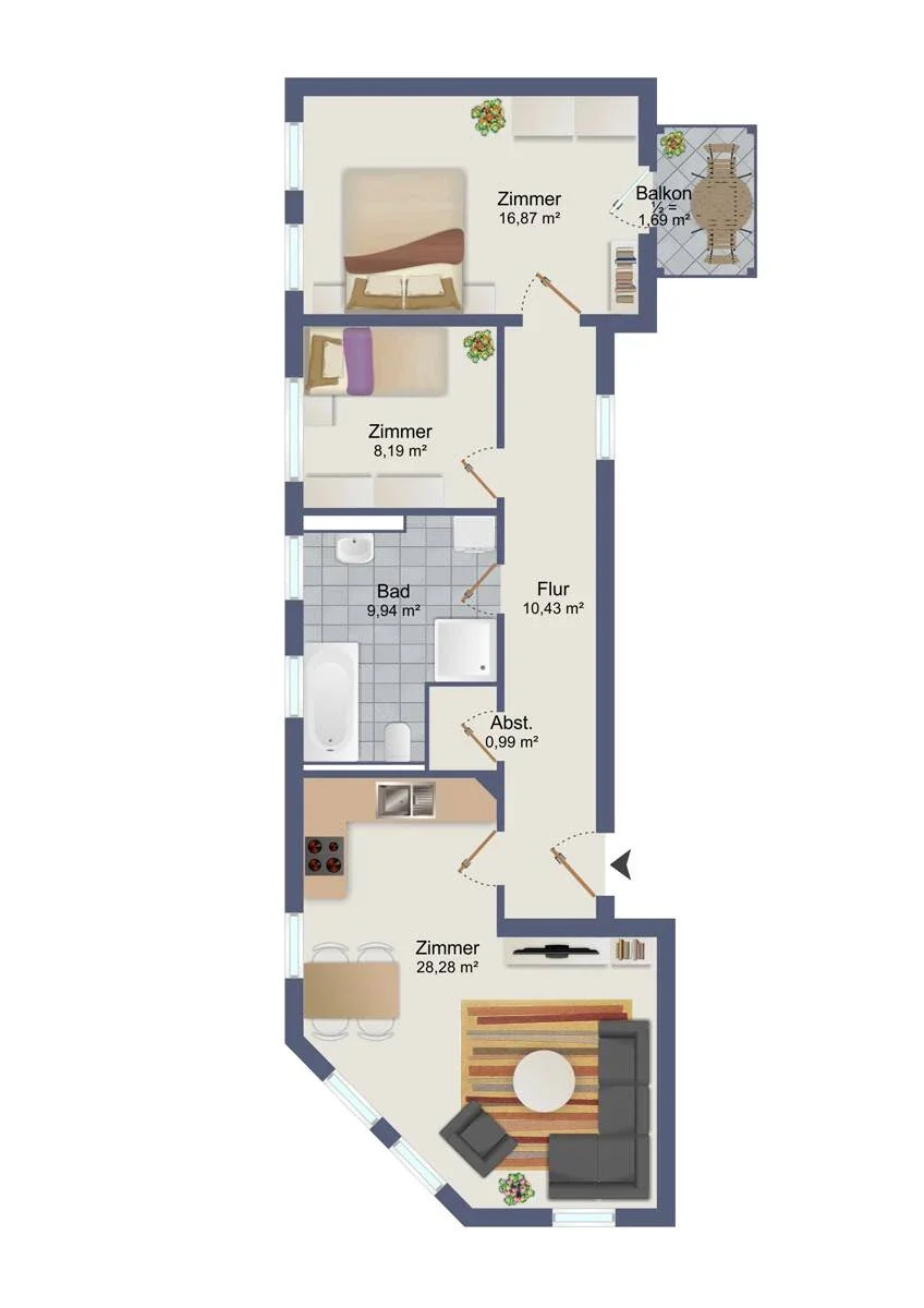 Wohnung Platz der Deutschen Einheit in Sandersdorf-Brehna