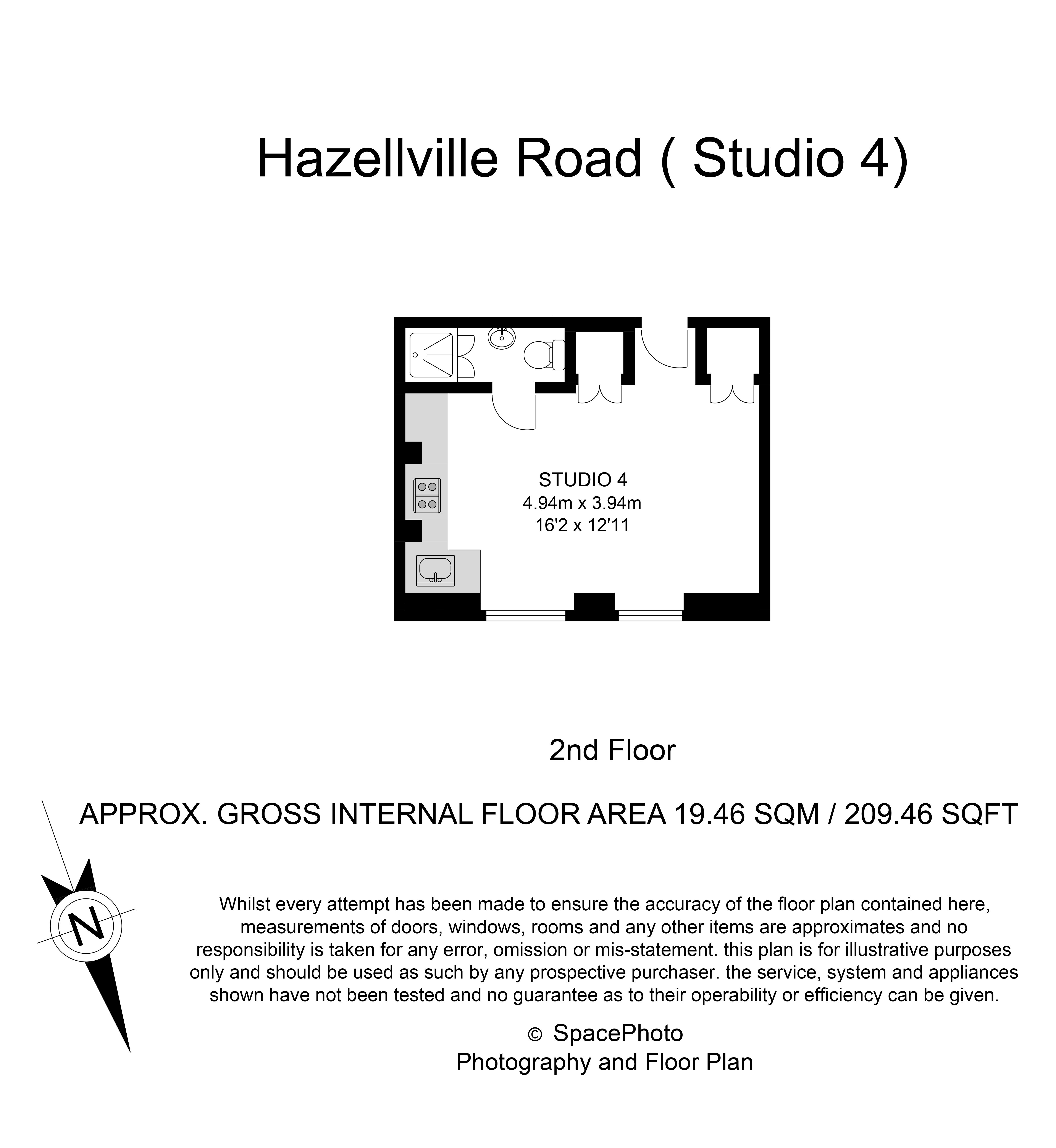 Flat Hazellville Road in Greater London
