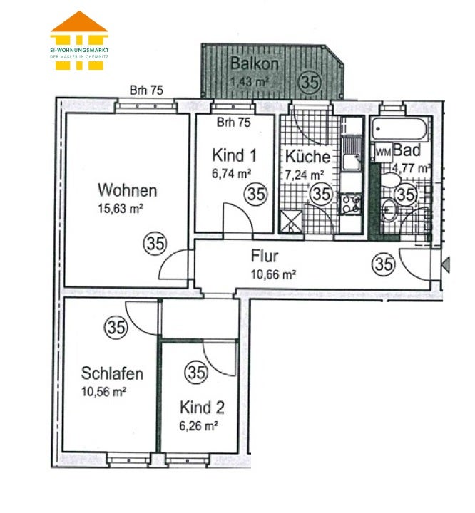Wohnung Lutherstraße in Chemnitz