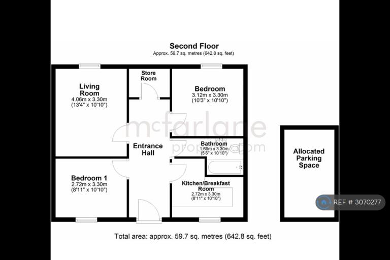Flat Smiths Court in Purton