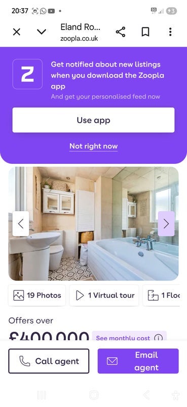 Room Eland Road in Greater London