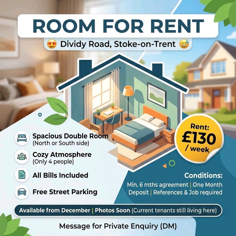 Room Dividy Road in Stoke-on-Trent