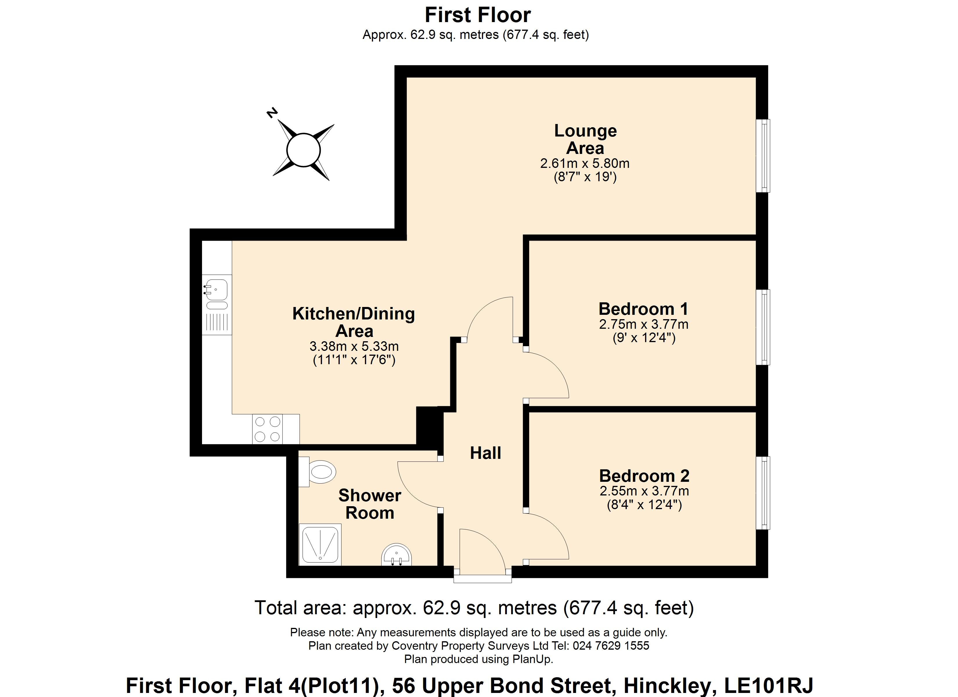 Flat Hinckley Park in Hinckley and Bosworth