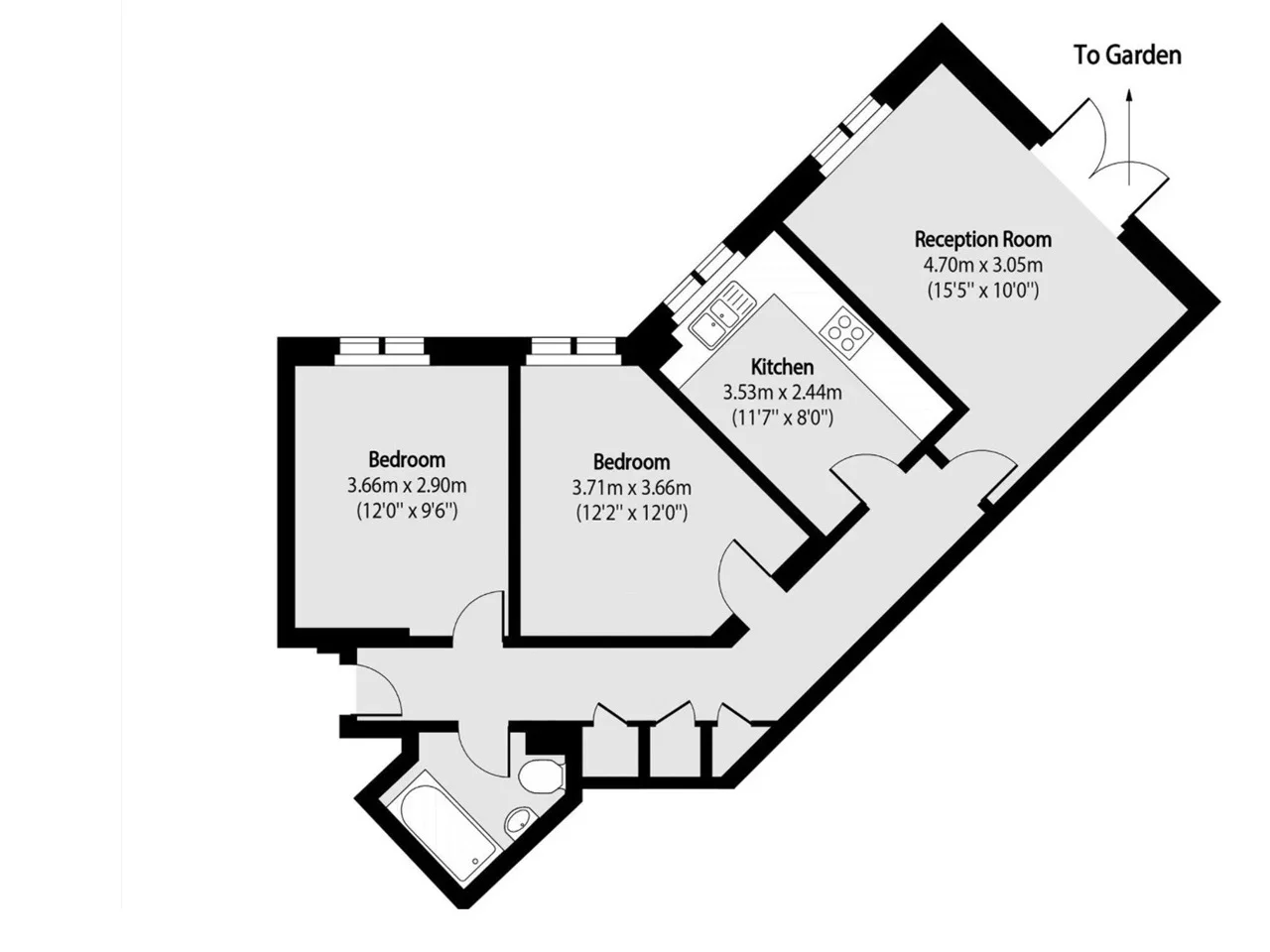 Flat Buxhall Crescent in Greater London