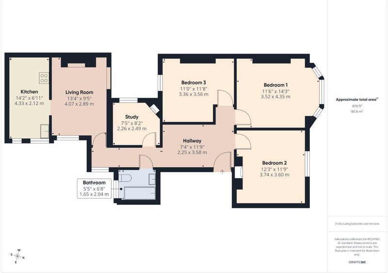 Flat Saltoun Road in Greater London
