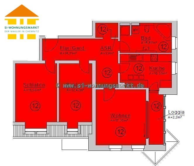 Wohnung Luisenplatz in Chemnitz