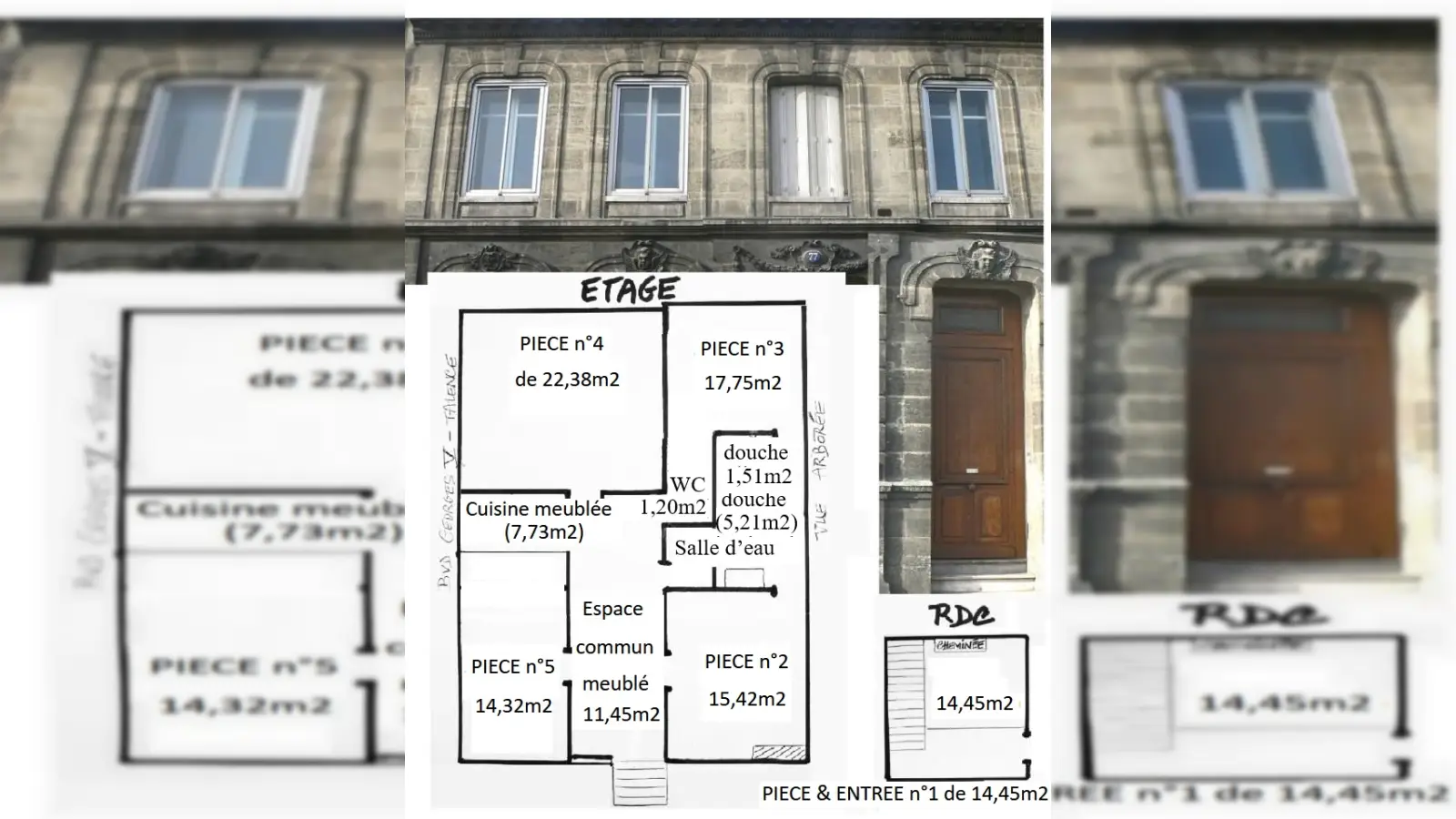 Chambre Rue de Pessac à Bordeaux