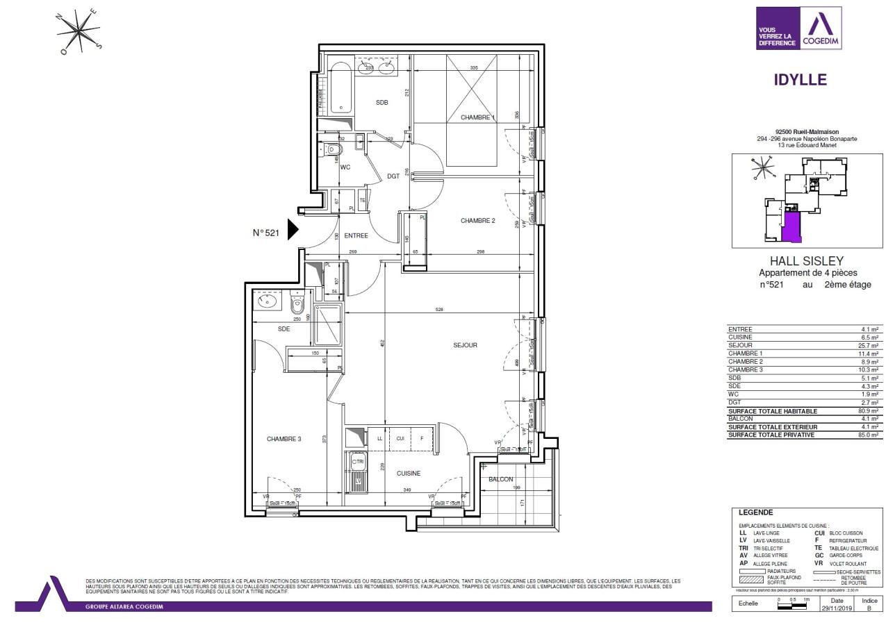 Appartement Avenue Delille à Rueil-Malmaison