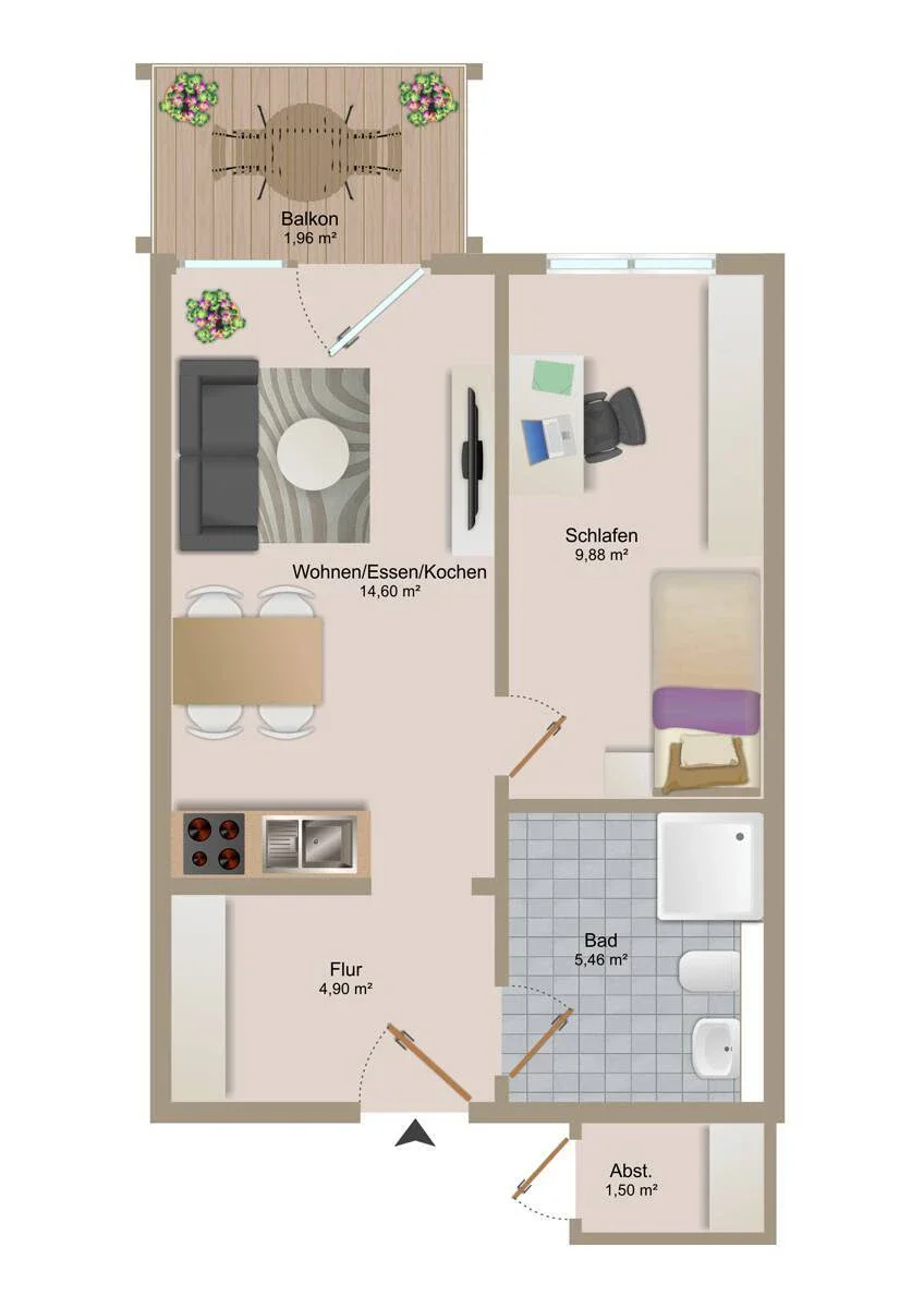 Wohnung Platz der Deutschen Einheit in Sandersdorf-Brehna