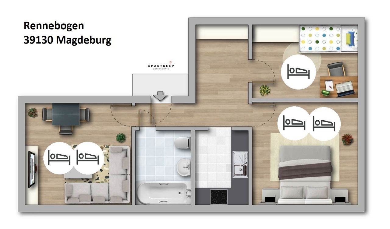Wohnung Rennebogen in Magdeburg