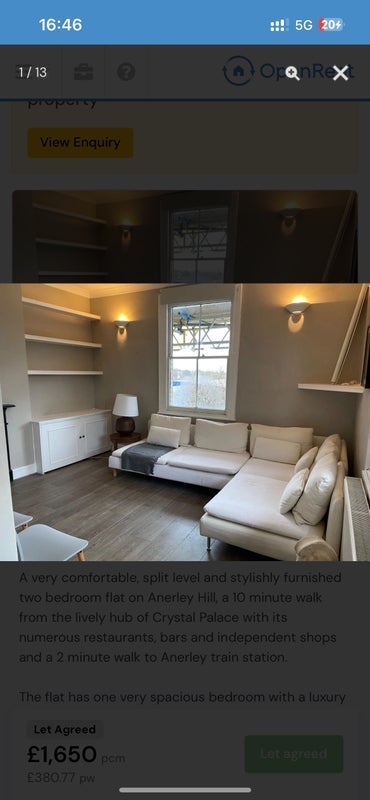 Flat Minden Road in Greater London