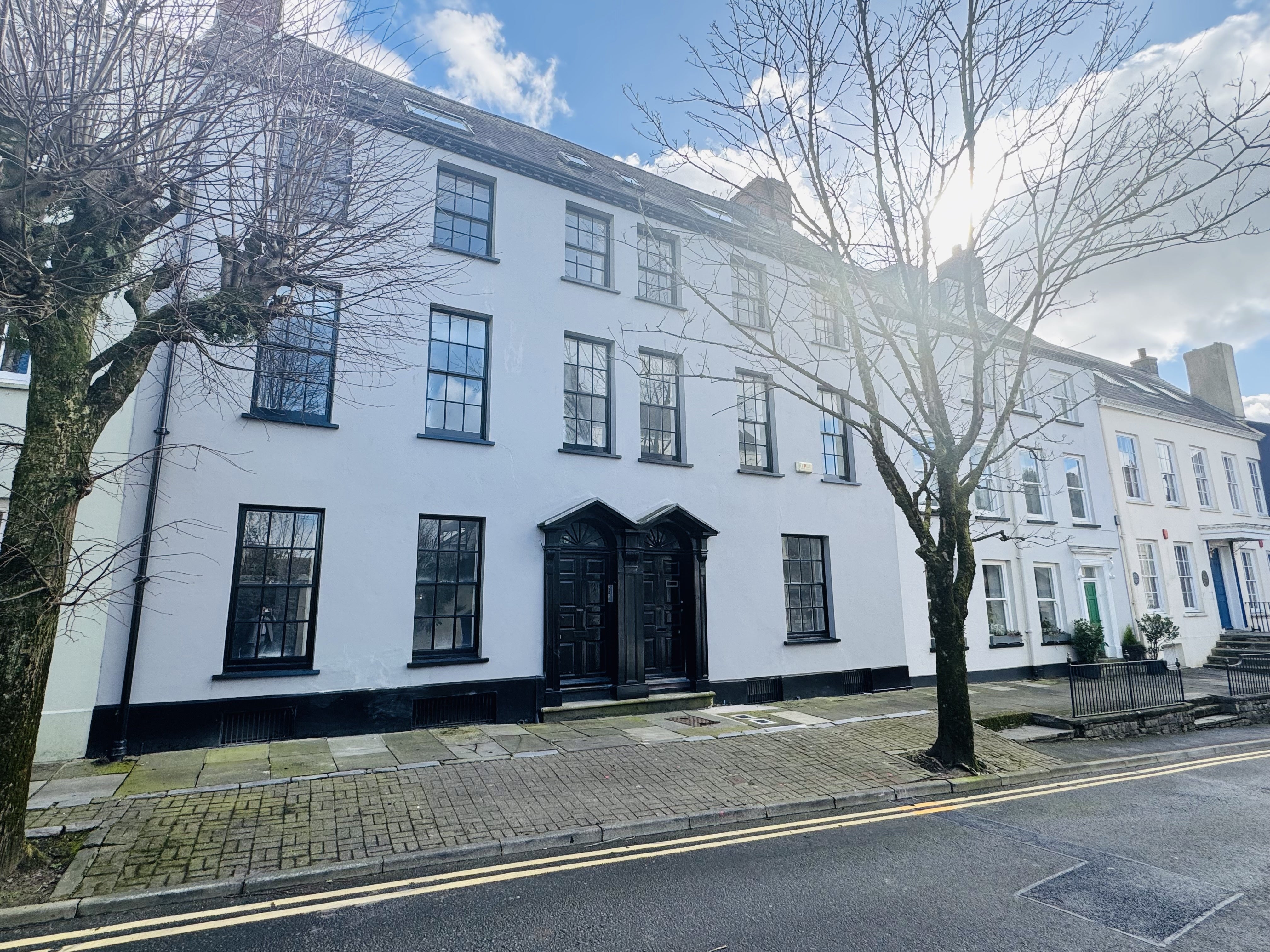 Flat Quay Street in Carmarthen