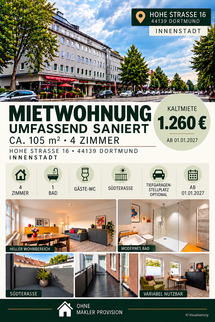 Wohnung Hohe Straße in Dortmund
