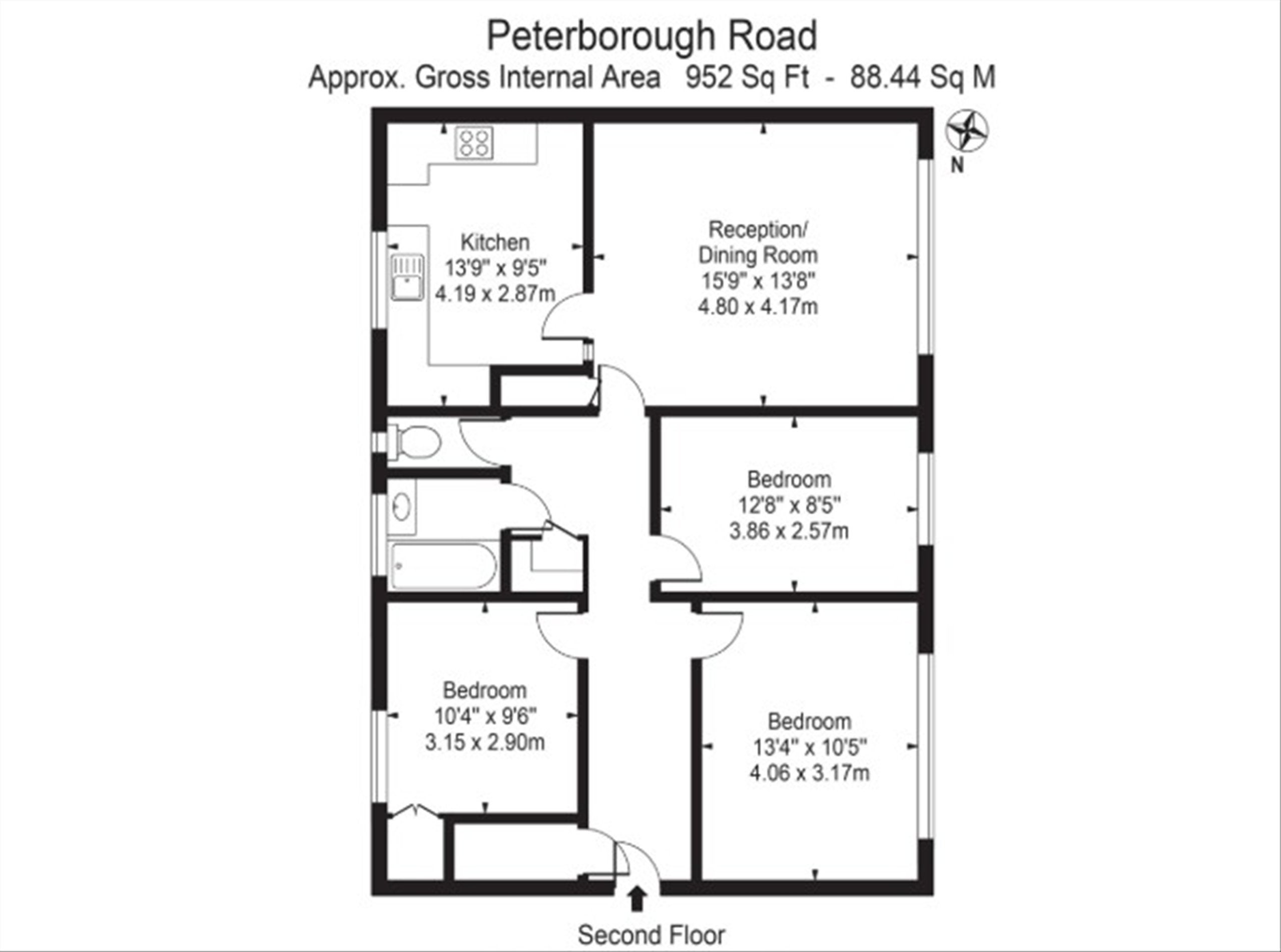 Flat Peterborough Road in Greater London