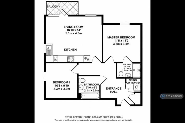Flat Alcock Crescent in Greater London