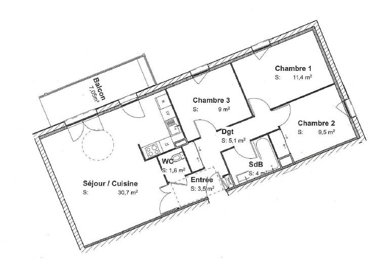 Appartement Rue Anne Frank à Cébazat