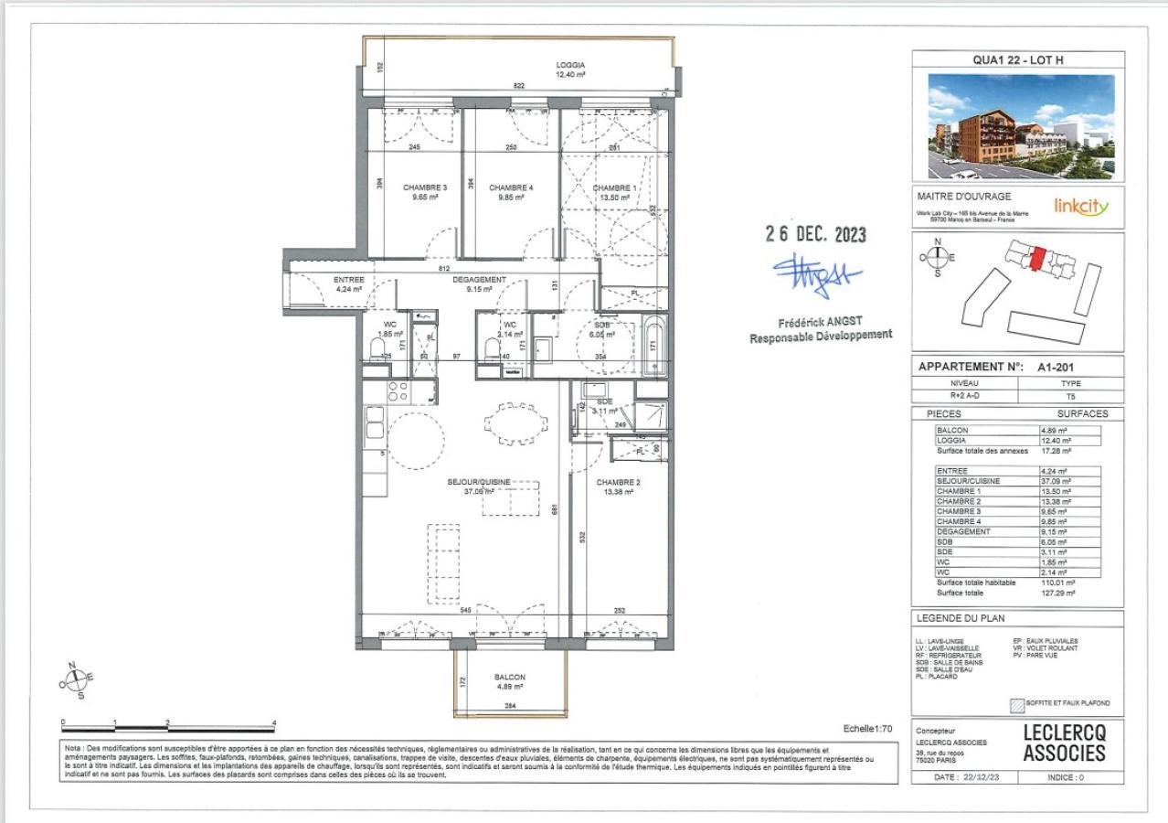 Appartement Quai Simone Veil à Saint-André-lez-Lille