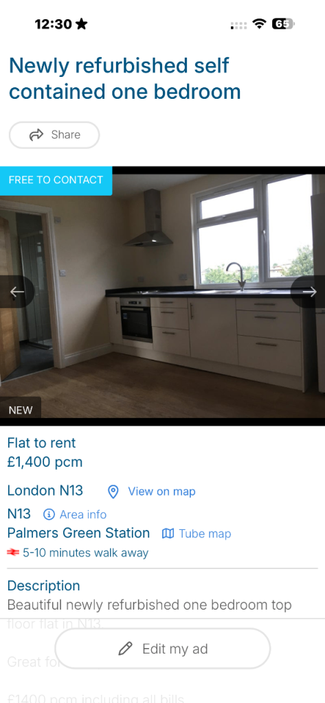Room Melville Gardens in Greater London