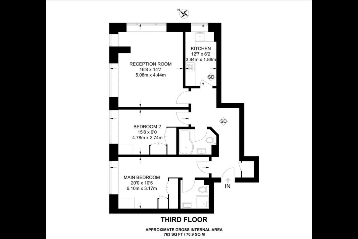 Flat Brunswick Road in Greater London