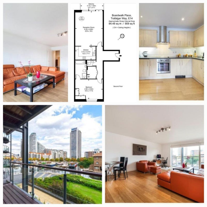 Flat Boardwalk Place in Greater London