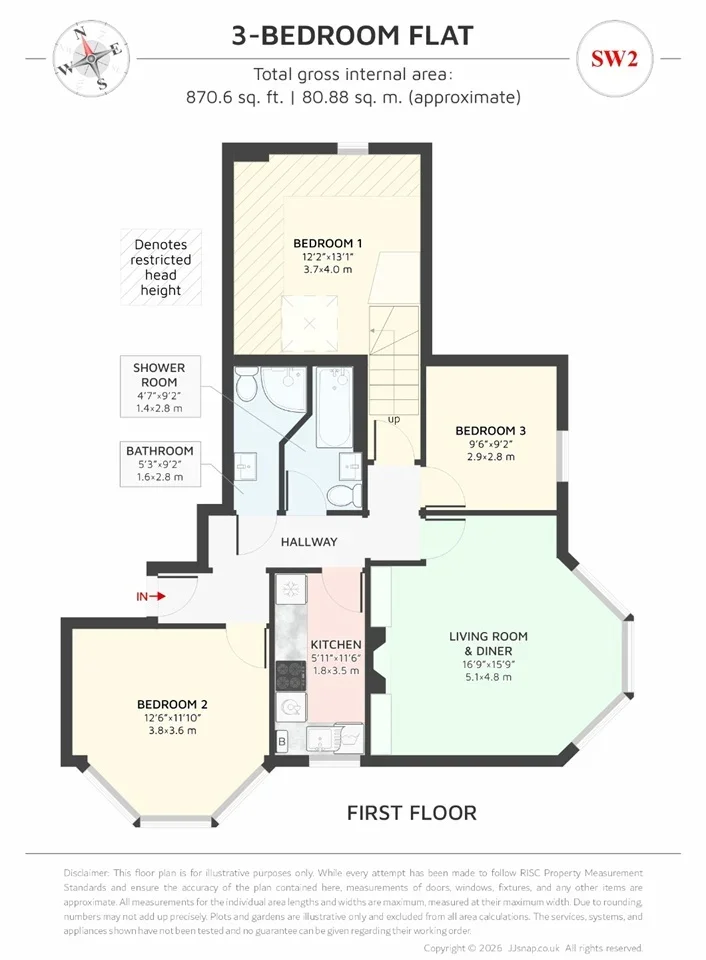 Flat Telford Avenue in Greater London