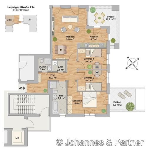 Wohnung Schlesischer Platz in Dresden