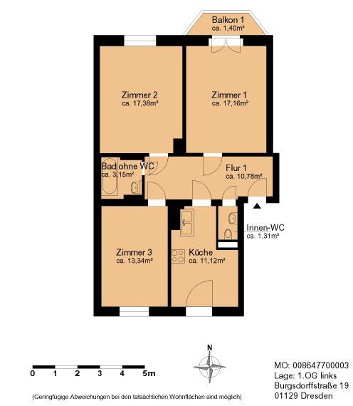 Wohnung Burgsdorffstraße in Dresden