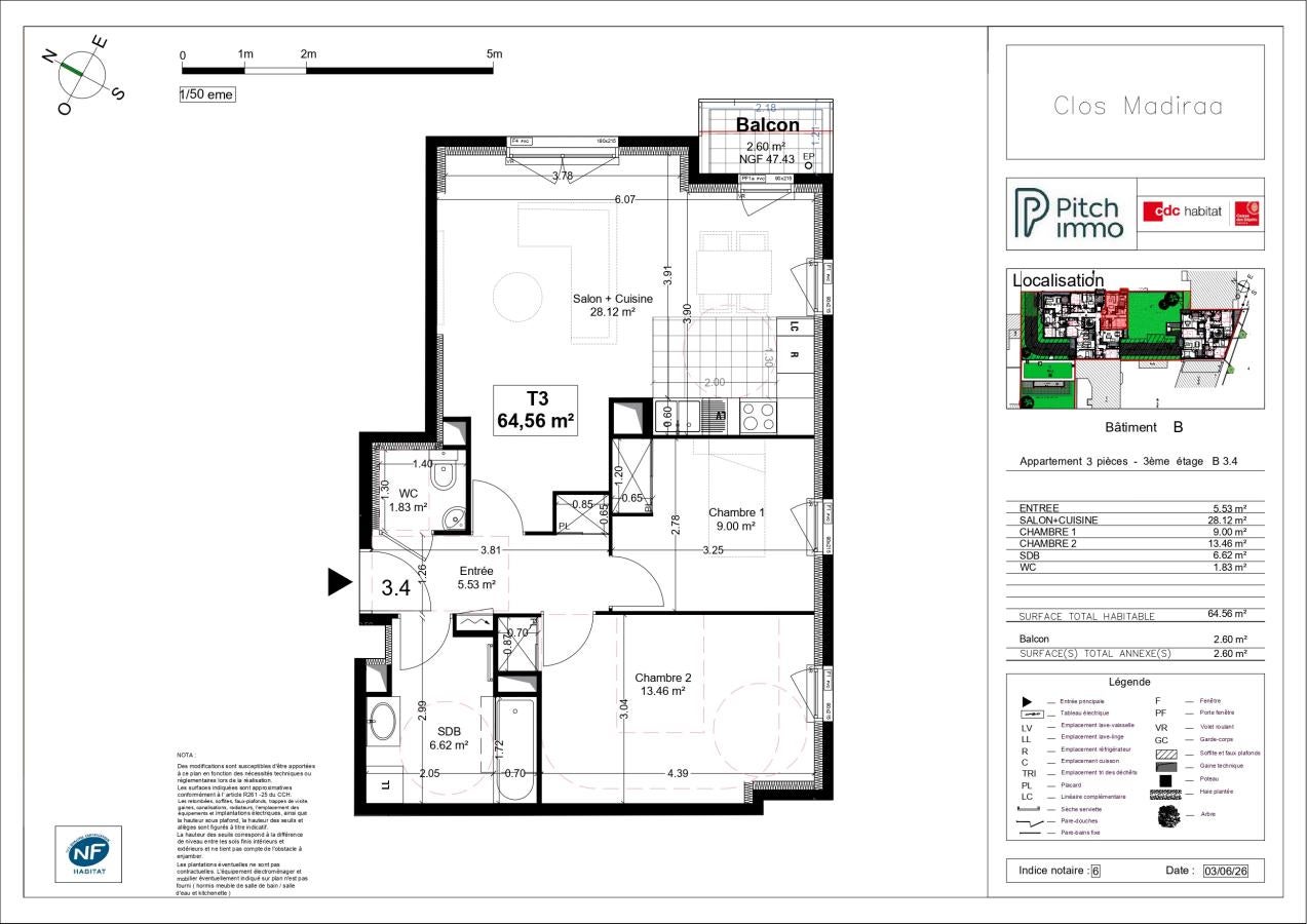 Flat Rue Madiraa in Courbevoie
